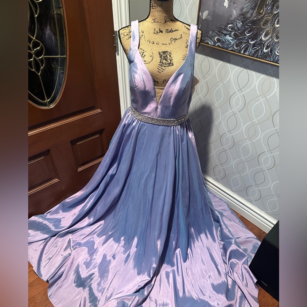 Sherri Hill Prom Dress, NWT, Size 14 Color Shiny Purple